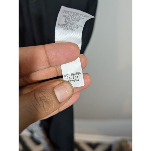 J. Jill Wearever Dress Women Plus 1X Black Havana Floral Faur Wrap Maxi - Picture 6 of 7